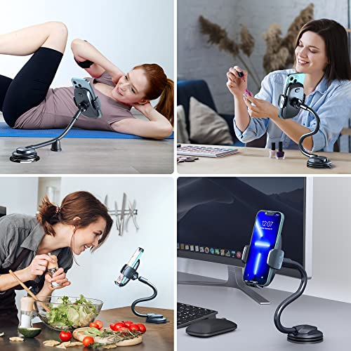 TICILFO Phone Holders for Your Car [Gooseneck Flexible] Phone Stand for Car Dashboard Windshield Automotive Accessories [Strong Suction Cup] Cell Phone Car Mount for All iPhone Android Smartphone - style: Gooseneck
