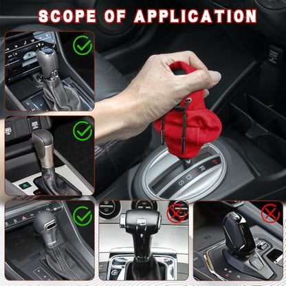 Gear Shift Hoodie, Shifter Hoodie, Funny Car Gear Shift Protector Cover, Automotive Interior Cute Gadgets Fashionable Mini Sweater Shifter Stick Knob Cover Universal for Most Vehicles (Red) - color: Red