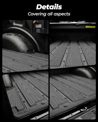 3W Truck Bed Mat for 2019-2025 2026 Chevrolet Chevy Silverado 1500/GMC Sierra 1500 (Only Fit 5.8FT Bed), Bed Liner for Chevy Silverado GMC Sierra 1500, Not Fit Optional CarbonPro Bed - size: GMC Sierra 19-26 Truck Bed Mat 5.8FT