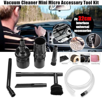 Car Detailing Kit Interior Cleaner, Car Vacuum, 9PCS/Set Mini Micro Tool Car Vehicle Cleaning Kit Universal Vacuum Cleaner Attachments for Car, Computer, Keyboard