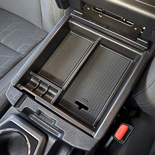 JKCOVER Center Console Accessory Organizer Compatible with Toyota Tacoma 2016 2017 2018 2019 2020 2021 2022 2023, ABS Material Box Insert Tray (Black trim) - color: black