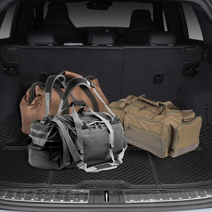 CAR PASS Black Rubber Car Floor Mats & Cargo Liners, All Weather Car Mats & Trunk Mats,Waterproof Automotive Floor Mats Trim to Fit for Most Cars Sedans SUVs Vans, Durable Heavy Duty Anti-Slip,Black - color: Black with cargo liner