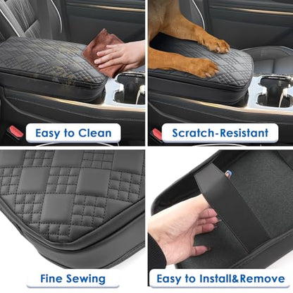 2025 2026 Enclave Center Console Cover for Buick Enclave (Preferred/Sport Touring/Avenir), Cushion &Comfy Leather Armrest Cover 2026 2025 Enclave Accessories (Padded)