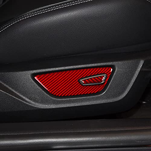 Car Seat Button Sticker Carbon Fiber Decal for Ford Mustang 2015 2016 2017 2018 2019 2020 2021 2022 2023 Accessories - color: Seat Button