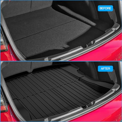 Nilight Cargo Mats for Tesla Model 3 2017 2018 2019 2020 2021 2022 2023,All Weather Protection Heavy Duty Cargo Liners - color: 2020-2023 Model 3 Cargo Mat