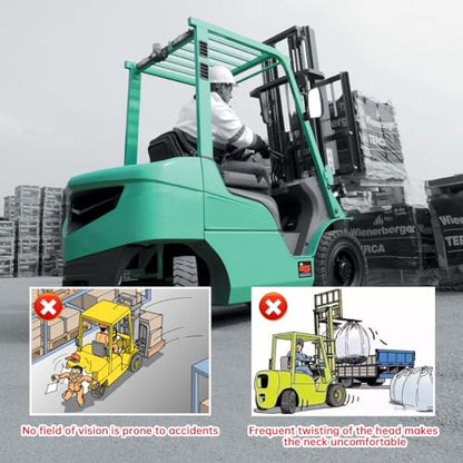 SHEJISI Strong Magnetic Tractor Side Mirrors, Fit for Tractors、Forklifts、Small Dozers、Lawn Mower、Lift Trucks、Safe and Practical Accessories Compatible with John Deere,Kubota,Toyota,Yale,Crown,Case IH