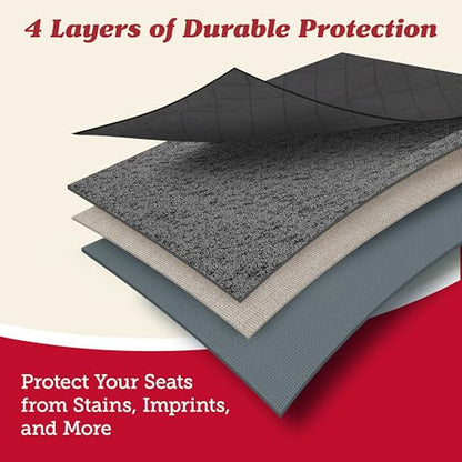 Lusso Gear Car Seat Protector for Baby Car Seat (Bench Seat Cover) - Waterproof - Thick Padding - Protects Fabric or Leather Seats (Black) - color: Bench Seat Cover - Black
