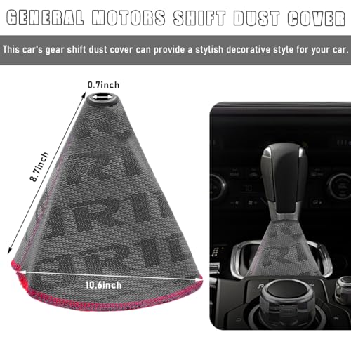 povtii Car Shift Boot Cover, Waterproof Canvas Fabric Manual Automatic Shift Knob Boot Dust Cover, Gear Gaiter Cover Auto Shift Boot Sleeve Protector, Universal Car Accessories (Gray) - color: Gray