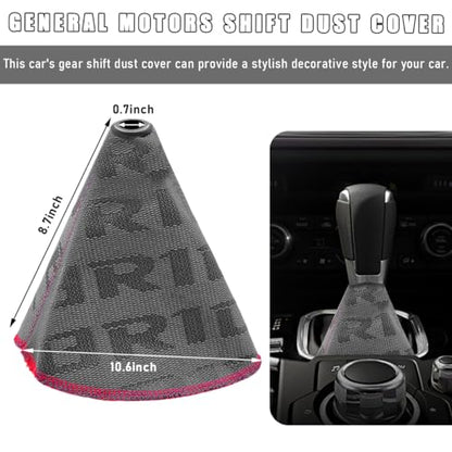 povtii Car Shift Boot Cover, Waterproof Canvas Fabric Manual Automatic Shift Knob Boot Dust Cover, Gear Gaiter Cover Auto Shift Boot Sleeve Protector, Universal Car Accessories (Gray) - color: Gray