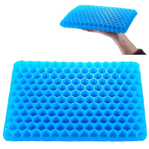 LYUANEC Gel Seat Cushion for Long Sitting - 10" x 7" x 1.4" (Mini) Gel Cushion for Kids, Pressure Relief Cushion for Chair - color: Mini Size Blue Gel