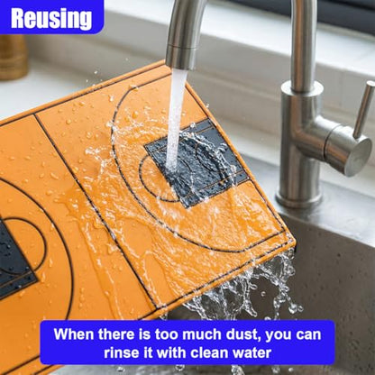 Car Dashboard Anti-Slip Pad, 10.55'' x 5.82'' Universal Sticky Gel Adhesive Mat, Multifunctional Auto Interior Gripping Mat for Phones/Sunglasses/Keys/Coins/GPS/Electronic Devices(Basketball) - size: Basketball