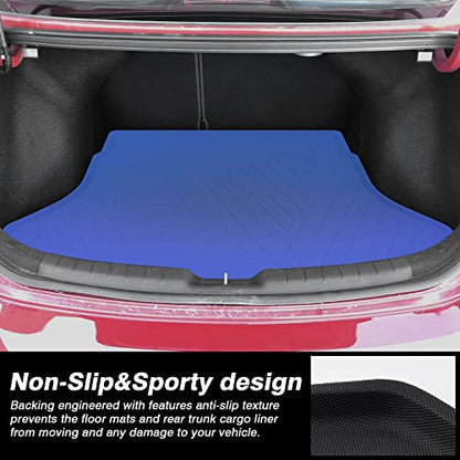 KUST Trunk Cargo Mat for Hyundai Elantra 2021-2025 2026, TPE Rubber Cargo Liner Rear Trunk Liner for Elantra Accessories All Weather Protection High Side - size: For 2021-2026 Elantra | Trunk Mat