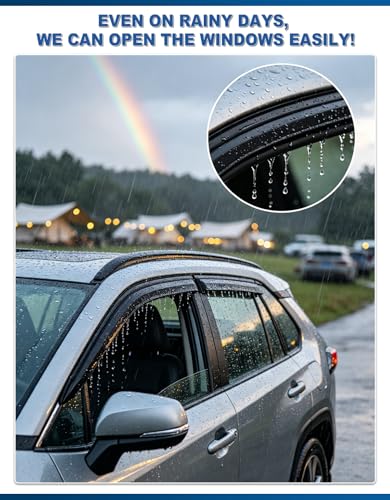 Out-Channel Window Rain Guards Fit for 2004-2014 Ford F150 Extended Cab&SuperCab, Extra Durable Window Visors Vent Visors Vent Shades Wind Deflector Dark Smoke Car Tape-on with Thicker 4PCS - size: 2004-2014 Ford F150 Extended Cab & SuperCab