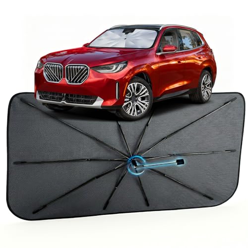 Car Windshield Sun Shade for BMW X3 2018-2026 –[Reflective Coated Fabric] Sunshade Umbrella for Front Window, Car Shades Sun Visor Keep Car Cool and Protects Interior, 1:1 Exact Fit - size: For BMW X3 2018-2026