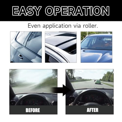 Glass Emulsion Cleaner, Glass Oil Film Remover for Car, Automotive Window Cleaner, Improve Windshield Clarity(2Pcs)