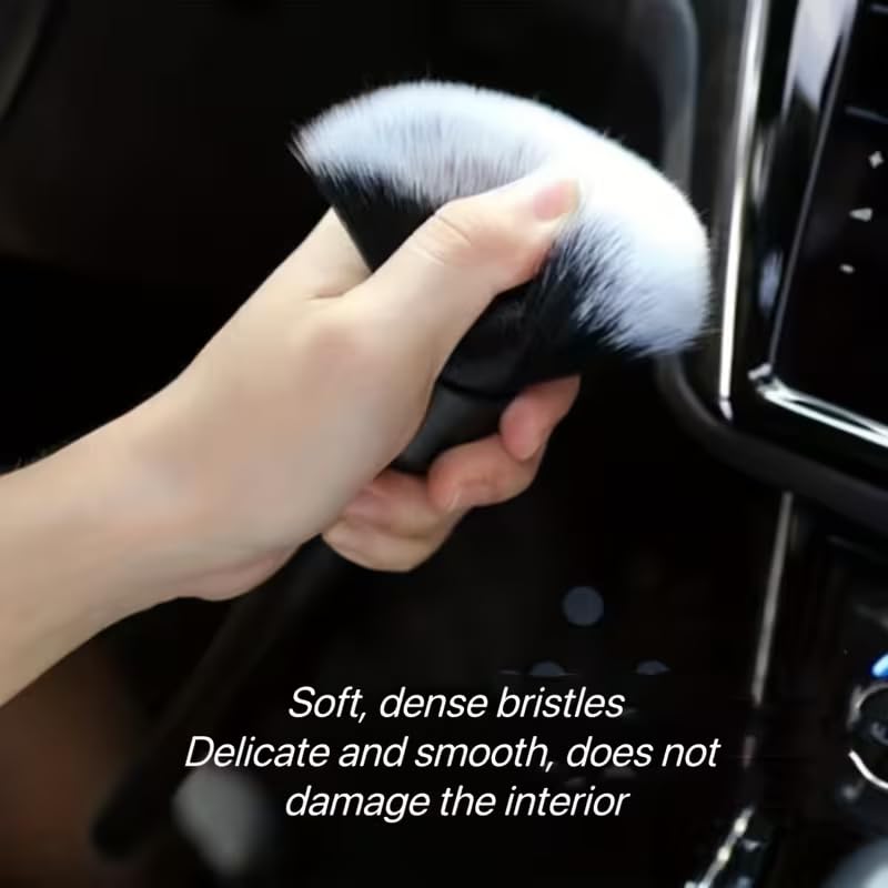 Car Interior Cleaning Brush with Soft Bristles - Dashboard & Vent Detail Brush Set, Dust Removal Tool for Car, Home, and Electronics - Durable Plastic, Ideal Christmas