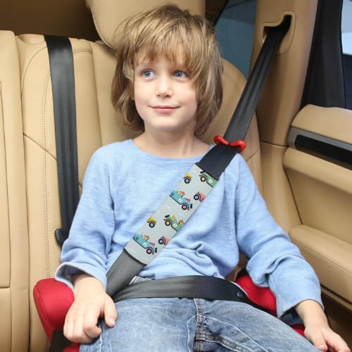 BAOZOON 4 Pcs Sublimation Blanks Car Seat Belt Pads Cover Heat Transfer Neoprene Replacement Shoulder Strap Pads Blank Car Seatbelt Shoulder Pads Strap Cover for Kid - size: 8.66 x 7.48 x 0.12 Inches(Kid)