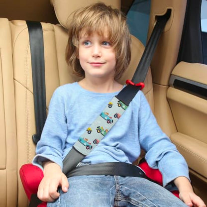 BAOZOON 4 Pcs Sublimation Blanks Car Seat Belt Pads Cover Heat Transfer Neoprene Replacement Shoulder Strap Pads Blank Car Seatbelt Shoulder Pads Strap Cover for Kid - size: 8.66 x 7.48 x 0.12 Inches(Kid)