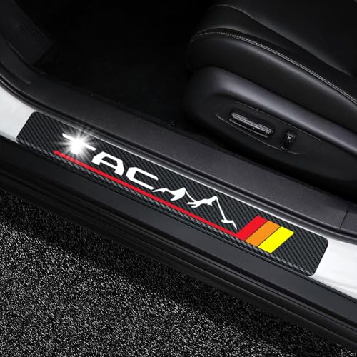 Car Door Sill Protector Stickers Compatible with Toyota Tundra Tacoma TRD Sill Accessories Tri-Color Door Entry Guard Anti-Dirty Scuff Plate Sticker Guard Sills Protector Trim (TAC) - color: TAC