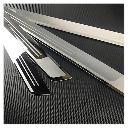 4pcs Car Door Sill Protector for Toyota Camry 1983–2025 2026 XV70/XV80, Stainless Steel Car Door Sill Scuff Plate Door Sill Guard Scuff Plate Cover Door Entry Guard Anti-Scratch