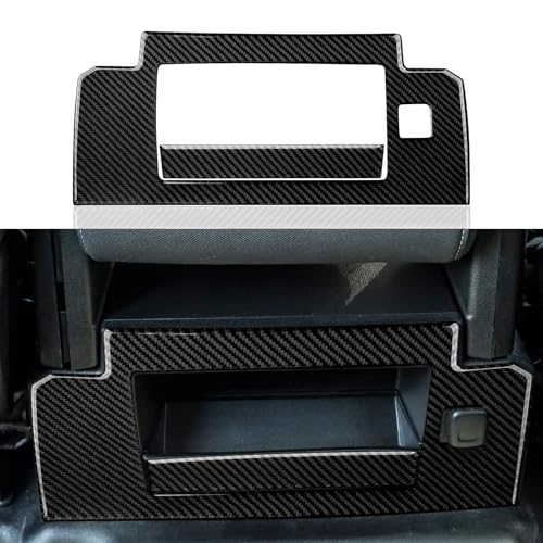 Car Carbon Fiber Decal Rear Storage Box Panel Sticker Cover Interior Trim Decal for Chevrolet Silverado/GMC Sierra 1500 2500HD 3500HD 2014-2018 Accessories - color: Rear Storage Box Panel
