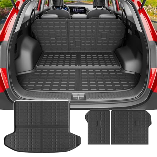 powoq Fuel&Hybrid Cargo Mat Compatible with 2023-2026 Kia Sportage Cargo Liner Trunk Mat TPE Backrest Liner Replacement for 2023-2025 2026 Kia Sportage Accessories (Trunk Mat with Backrest Mats) - size: Compatible With Kia Sportage Fuel&hybrid | 23-26