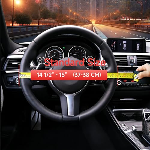 Diamond Steering Wheel Cover，14.5-15 Inch Car Steering Wheel Cover with Bling Crystal Rhinestone，Delicate and Anti-Slip Sparkly Car Wheel Protector for Women Girl，Pink - color: Pink