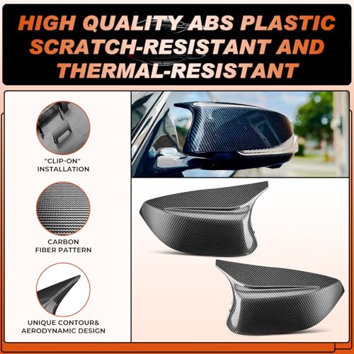 ACLONG Carbon Fiber Mirror Cover Caps Rearview Side Mirror Covers Fit for Infiniti Q50 2014-2022 Infiniti Q60 2017-2022 Left Driver Side Right Passenger Side-2 PCS - size: Fit for Infiniti Q50 2014-2022-Carbon Fiber