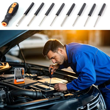 Car Emergency Roadside Assistance Kit with Jumper Cables Tire Inflator Automotive Kit for Car Vehicle（Orange）