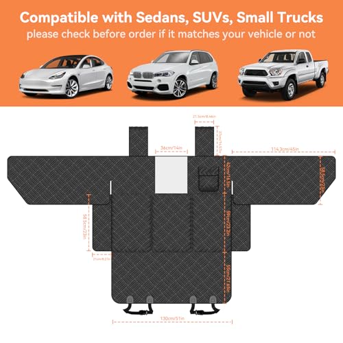 Dog Car Seat Cover for Back Seat- Heavy Duty Waterproof-Hard Bottom Backseat Extender Fits Sedan SUV & Small Truck, Full Coverage for Doors, Rear Seats & Front Headrests - size: SUV Dog Hard Bottom