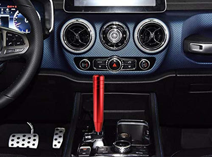 Abfer Long Shifter Knob Car Weighted Gear Stick Shift Knobs Extension Metal Shifting Lever Replace Fit Most Manual Automatic Transmission Vehicle (Red) - color: Red