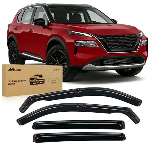 Nilight in Channel Rain Guards for Nissan Rogue 2021-2026 (NOT for Pathfinder Models) Side Window Deflectors Window Visors for Fresh Air in Rain, Highway Wind Noise Reduction-4PCS - size: Nissan Rogue 2021-2024