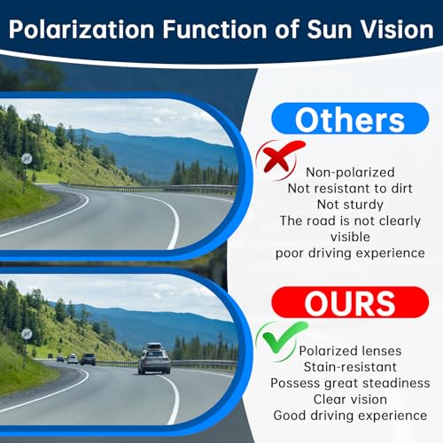 Sun Visor Extender for Cars, Upgraded Sun Visor Extender for Car Easy to Install, Universal UV400 Anti-Glare Protects from Glare, UV Rays, Snow Blindness for Safe Drivin, Clip on - size: Car Daytime-Upgraded