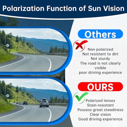 Sun Visor Extender for Cars, Upgraded Sun Visor Extender for Car Easy to Install, Universal UV400 Anti-Glare Protects from Glare, UV Rays, Snow Blindness for Safe Drivin, Clip on - size: Car Daytime-Upgraded