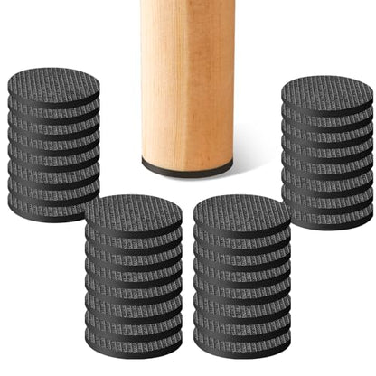 CHUNZEXI Non Slip Rubber Furniture Pads & Grippers, Self Adhesive Round Floor Protectors for Chair & Table Legs and Feet, 1.5 Inch, 32 Pack, Round - size: 1.5 Inch 32 Round