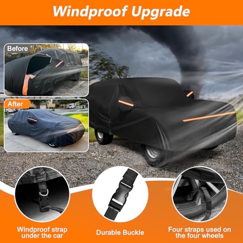 Car Cover for Chverolet K5 Blazer/GMC Jimmy 1969-1991 420D Oxford Cloth and Cotton Car Cover Waterproof All Weather with Zipper Windproof Heavy Duty All Weather with Wind, Sun, UV and Dust Protection - size: for Chverolet K5 1969-1991