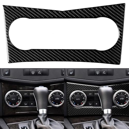NVCNX Carbon Fiber Compatible with Mercedes-Benz C-Class W204 C300 C350 C63 AMG 2008 2009 2010 2011 Sedan Accessories Dash AC Climate Control Panel Cover Interior Trim Sticker Decal Decoration 1PC - color: Dash AC Climate Control Panel Trim - for 2008-201