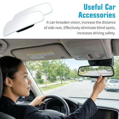 2 Pcs Blind Spot Mirror,Rectangle Car Side Mirror Blindspot Angle Adjustable Blindspot Mirrors for Car Truck(Adhesive,Pack of 2)
