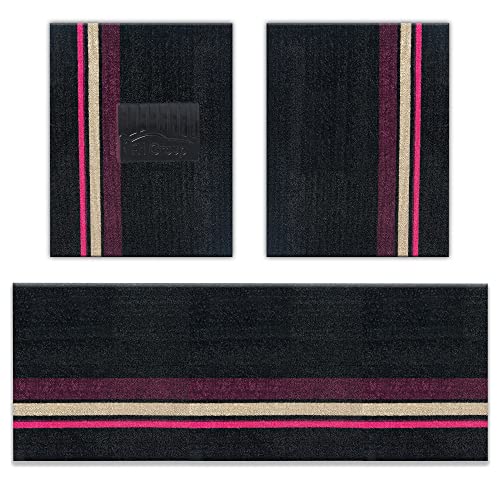 FH Group Car Floor Mats - DIY Ultra Waterproof Trimmable Non-Slip Vinyl Floor Mats, Black - color: BLACKSP