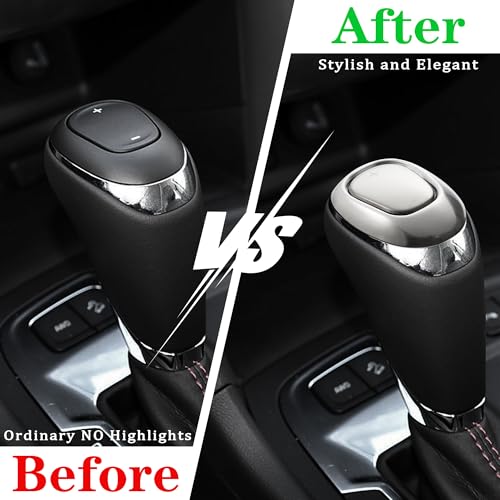 TOMALL Stainless Steel Car Gear Shift Knob Cover Compatible with Chevy Equinox 2018-2020 Malibu XL 2016-2020 Cruze 2017-2019 Shifter Panel Trim Gear Lever Cover for Car Accessories (Silver) - color: Silver