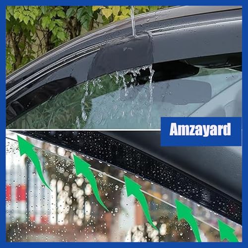 Window Visors Vent Sun Rain Guards for 2009-2024 Dodge Ram 1500 (19-24 Classic Body), Crew CAB ONLY; 10-25 Ram 2500/3500 MEGA/Crew CAB ONLY | Window Vent Visors, 4 pcs. - Smoke | 94109 - size: For 09-18 Ram 1500 Crew Cab