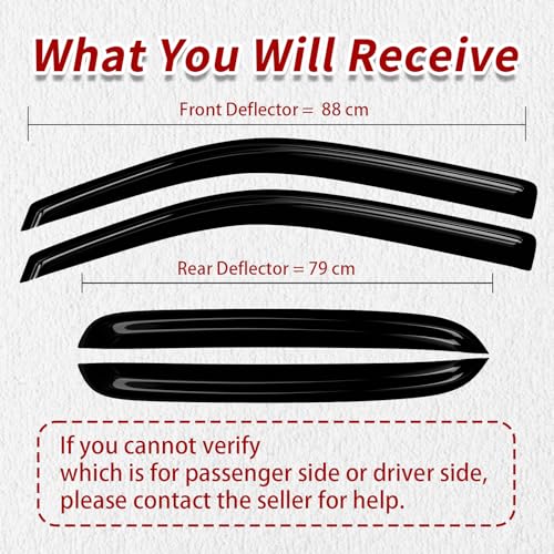 4PC Rain Guards for 2014-2018 Chevy Silverado/GMC Sierra 1500 CrewCabWindow Visors for 15-2019 Chevy Silverado/GMC Sierra 2500 3500 Deflectors Sun Shades Vent Tape On Out Channel - size: 14-18 Chevy Silverado GMC Sierra Crew Cab