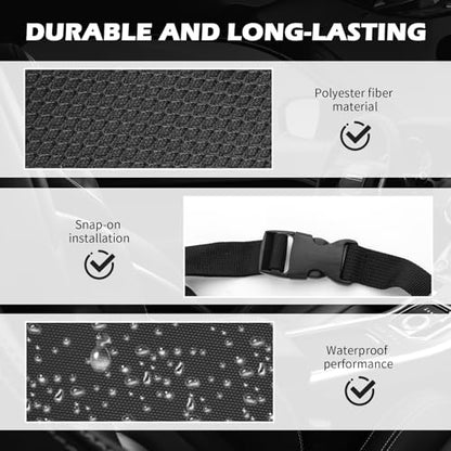2PCS 2026 New Car Seat Back Protector,Hanging Back of Seat Protector with Mesh Pockets to Avoid Scratches & Stains,Universal Kick Mats Backs Seats Protectors for Most Cars & SUVs