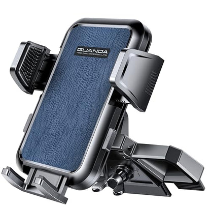 CD Slot Phone Mount, Upgraded Car Phone Holder [Thick Cases Friendly], 360° Adjustable Universal Phone Mount for Car CD Slot Mount for iPhone & Android Cell Phones (Blue) - color: Blue