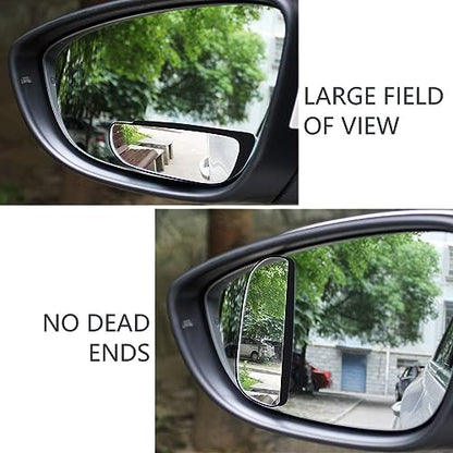 WildAuto Blind Spot Mirror, Rectangle Adjustable Car Auxiliary Universal Wide Angle Mirror for Universal Cars (Adhesive, 2pcs) - size: Adhesive Rectangle
