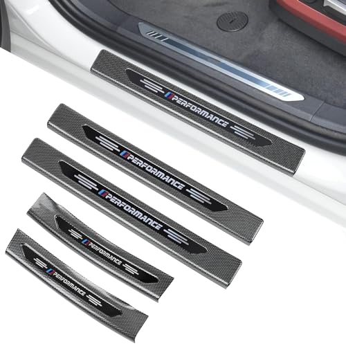 4PCS Door Sill Protector Compatible with BMW 2019-2025 2026 X5 G05 Accessories Carbon Fiber Texture ABS Plastic Material Auto Door Entry Guards