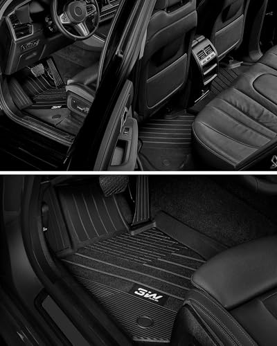 3W BMW X6 Floor Mats Fit for 2020 2021 2022 2023 2024 2025 2026 M/M50i/sDrive40i/xDrive40i G06 All-Weather TPE Floor Liner for BMW X6 1st 2nd Row Full Set Custom Fit Car Liners, Black - style: 4) X6 2020-2026 | Floor Mats