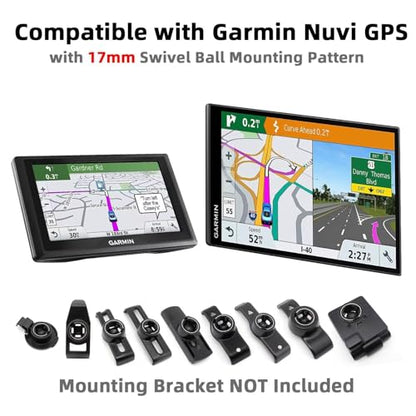 for Garmin Dash Cam Mount - Car Rearview Mirror & Handle Bar Holder for Garmin Dash Cam Mini 30/35/45/46/55/56/65W/66W/67W X110/X210/X310/Speak Plus & 17mm GPS Mount (4 Ball Head) - size: Mirror Mount