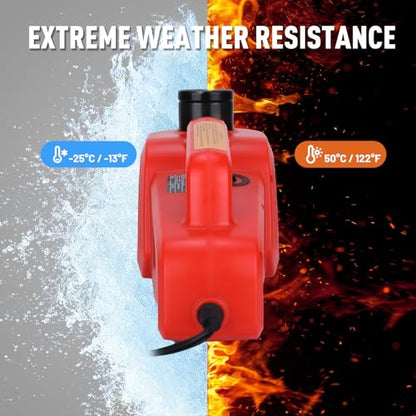 EFFIROSO Electric Car Jack 5 Ton/11000lbs 12V Lightweight Hydraulic Car Lift with 6.1-17.7 Inches for SUV Sedan Truck Repair Tools for Tire Change Replacement - color: Red