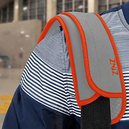 ZINZ Ultra Thick & Breathable Universal Shoulder Pad Cushion for Bag - Long & Comfort - color: Gray&orange